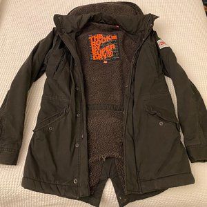 Superdry Black Parka Coat (M)